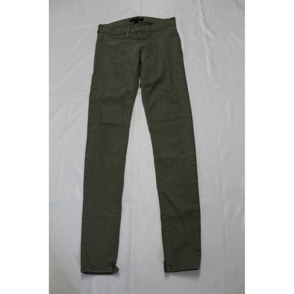 Flying Monkey Womens Skinny Jeans Olive Green Low Rise Size 25 Made in USA